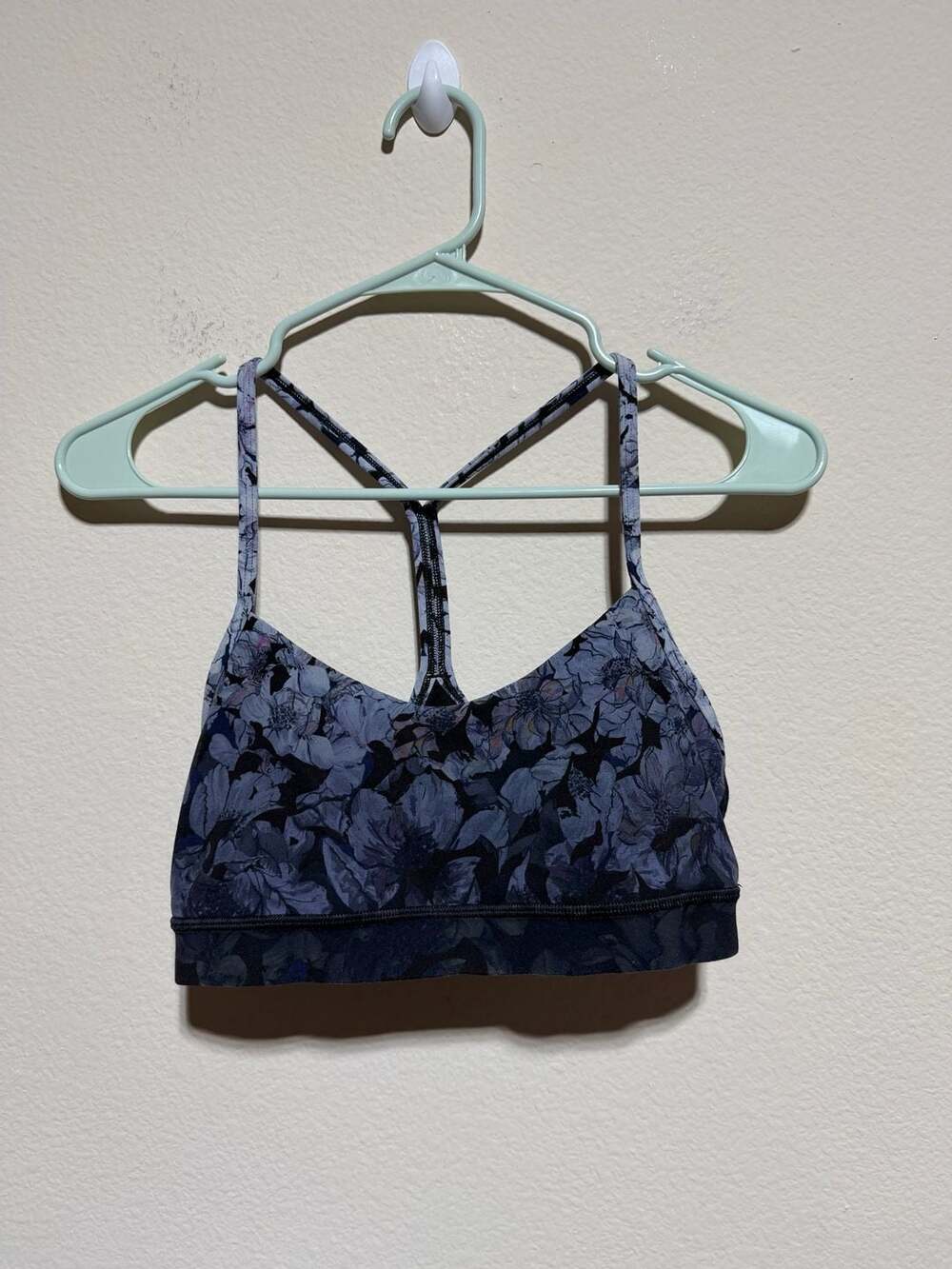 Lululemon Flow Y Bra Nulu Floral Nocturnal Teal Multi